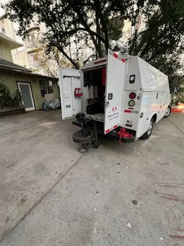 Magnet Plumbing service vehicle on-site for Slab Leak Repair in Lake Eola Heights